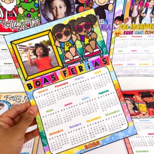 Calendários 2026 editáveis