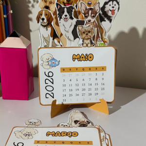 Calendário de mesa cachorrinhos