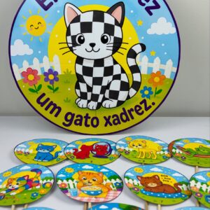 Sacola o gato xadrez