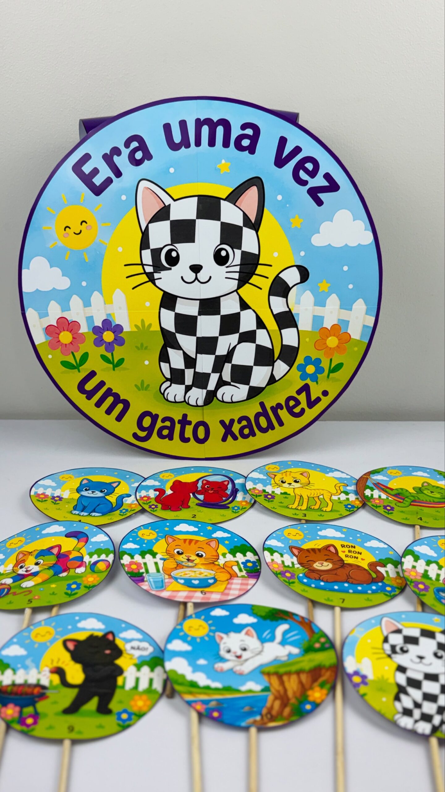 Sacola o gato xadrez