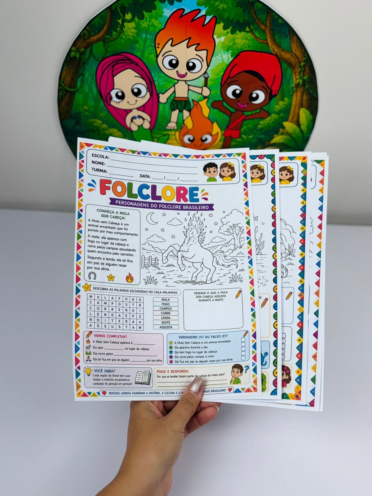 sacola de história e sequência de atividades folclore - Imagem 2
